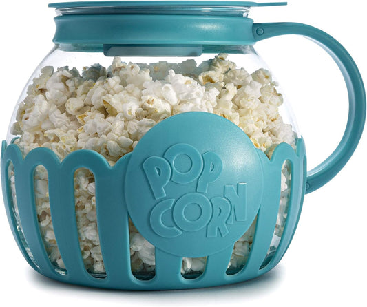 Ecolution Patented Micro-Pop Microwave Popcorn Popper with Temperature Safe Glass, 3-in-1