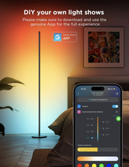 LED Floor Lamp RGBIC Modern Corner Lamp, Smart Standing Lamp